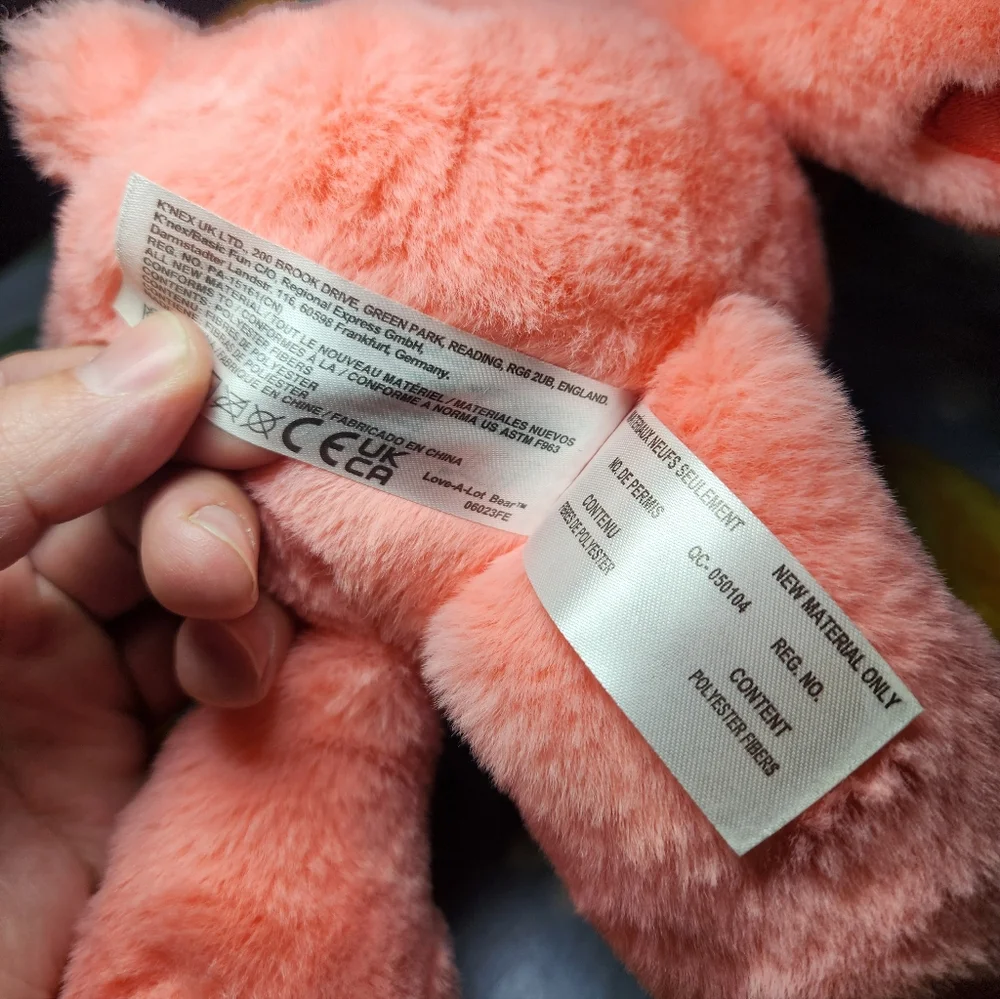 Care Bears Love-a-lot Bear Plush Toy Bright Pink Heart Tummy 10" - Picture 11 of 14